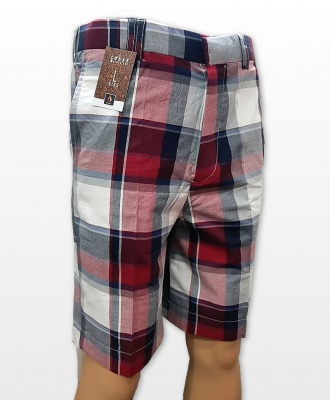 Conak Checkered Linen Blend Summer Shorts