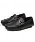 Men's Quality Fashion Leather Casual Loafers Slip-On Shoes - Black