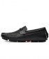 Men's Quality Fashion Leather Casual Loafers Slip-On Shoes - Black