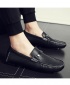 Men's Quality Fashion Leather Casual Loafers Slip-On Shoes - Black