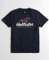 Hollister Cotton Short Sleeve T-Shirt  - Navy Blue