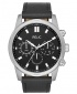 Relic Men's Multifunction Quartz Leather Watch - Black