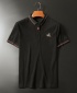 Men's Premium Little Bee Pure Cotton Short Sleeved Sport Polo Shirt - Black