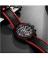 Curren Multi-Function Chronograph Leather Strap Waterproof Sports Watch - Black