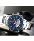 KT Dual Time Luminous Waterproof Mens Watch - Silver