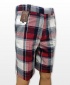 Conak Checkered Linen Blend Summer Shorts