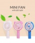 Mini Handheld Portable Powder Cat Rechargeable Hand Fan with LED Night Light and Base USB Charging