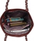 Women's European Style Fashion Leather Tote Handbag - Dark Brown