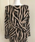 Zebra Wrap Midi Dress