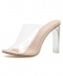 Women's Transparent Slide Heel - Apricot