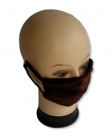 2-Pcs Multi Usage Anti-Dust Anti-Cold Cotton Protective Face Mask - Brown Suede