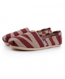 TOMS Classic Canvas Casual Slip-On Shoes - Brown Zebra