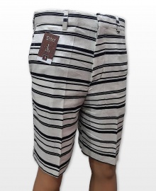 Conak Black Stripes Linen Blend Summer Shorts