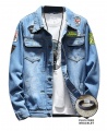 Men's Cowboy Washed Denim Leisure Jacket - Blue