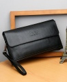 Jeep Men's Luxury Fashion Wallet Leather Clutch Bag Purse - Black